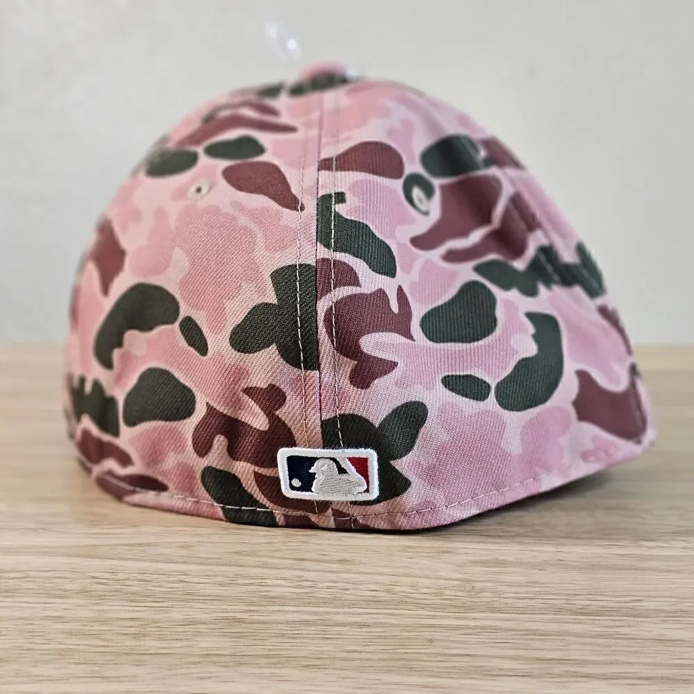 New Era Los Angeles Dodgers Duck Camo Hat Cap 59Fifty Brown Tan 1988 7 1/4 New